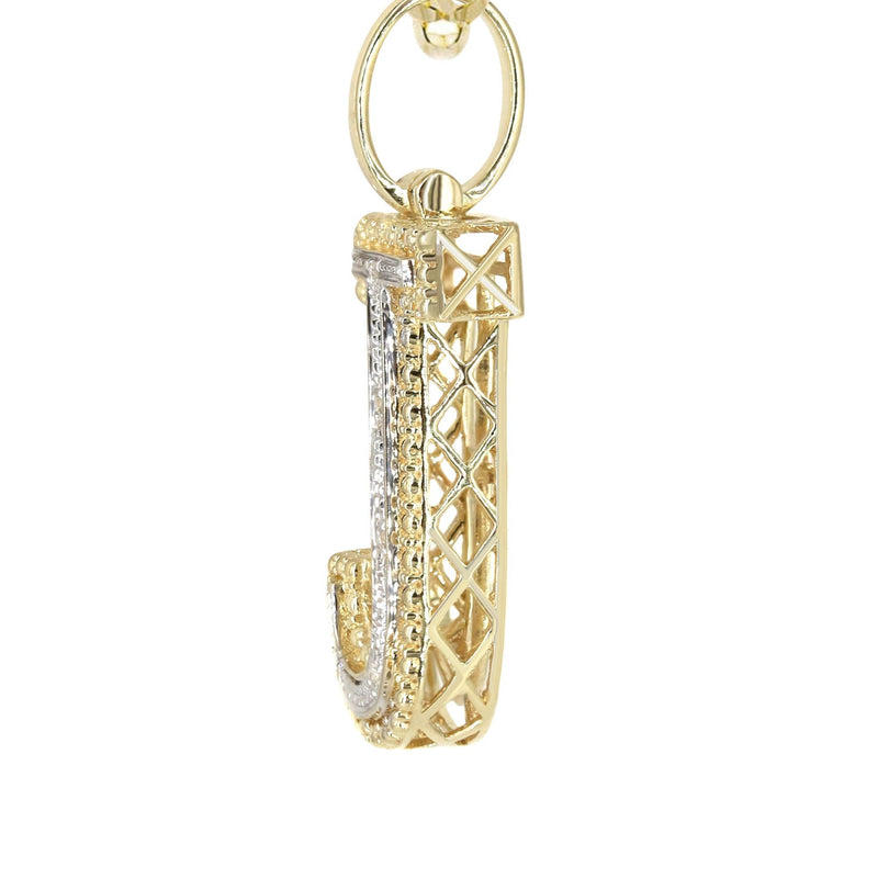 Diamond 10K Yellow Gold Letter "J" Necklace | Appx. 12.6 Grams