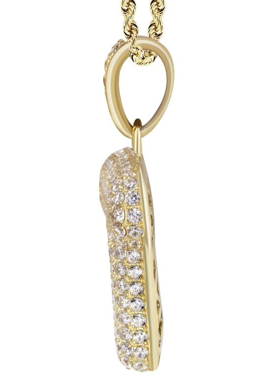 10K Yellow Gold Bubble Letter 