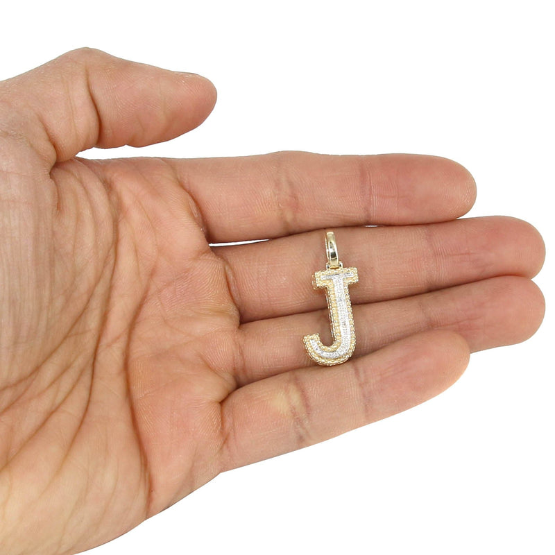 Diamond 10K Yellow Gold Letter "J" Necklace | Appx. 12.6 Grams