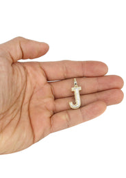Diamond 10K Yellow Gold Letter "J" Necklace | Appx. 12.6 Grams