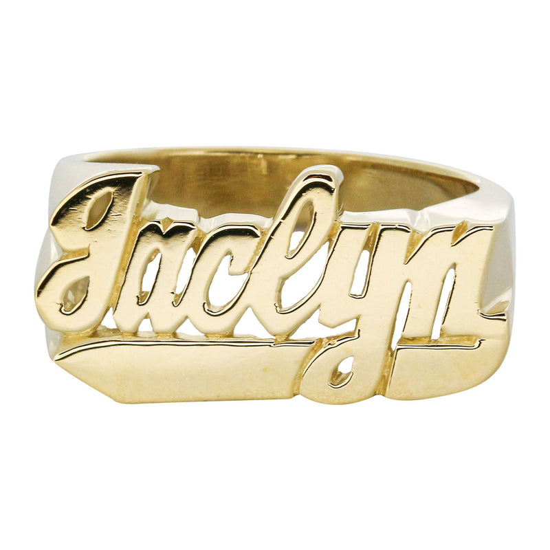 14K Script Gold Name Ring | Appx. 5.8 Grams