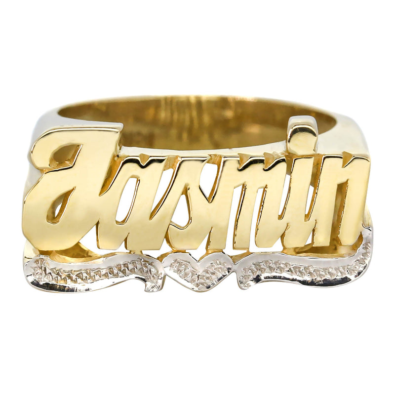 14K Diamond Cut Gold Name Ring | Appx. 5 Grams