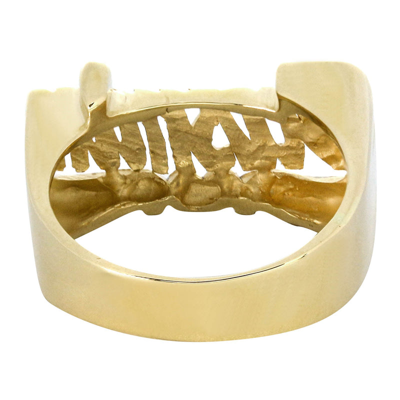 14K Diamond Cut Gold Name Ring | Appx. 5 Grams