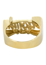 14K Diamond Cut Gold Name Ring | Appx. 5 Grams