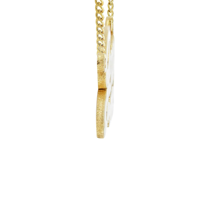 14K Gold  Plain Heart Name Plate Necklace | Style #67