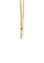 14K Gold  Plain Heart Name Plate Necklace | Style #67