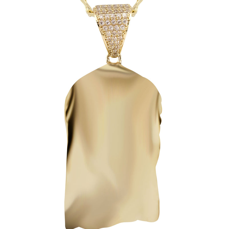 10K Yellow Gold Jesus Head Necklace | Small 7 Grams - Large 22 Grams