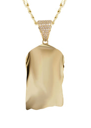 10K Yellow Gold Jesus Head Necklace | Small 7 Grams - Large 22 Grams