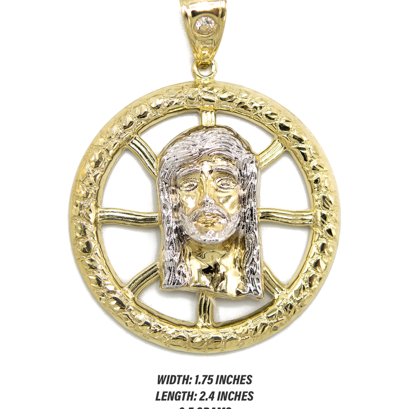 10K Gold Jesus Head Pendant | 6.5 Grams