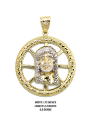 10K Gold Jesus Head Pendant | 6.5 Grams