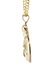 10K Yellow Gold Jesus Head Necklace | Small 8 Grams - Large 17 Grams
