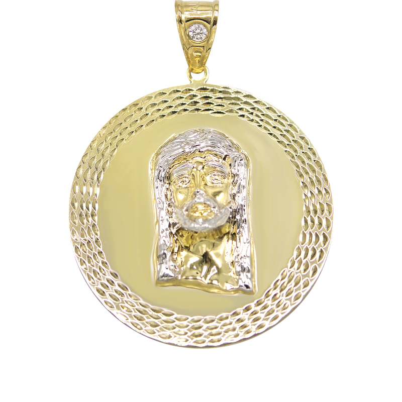 10K Gold Jesus Head Pendant | 8 Grams