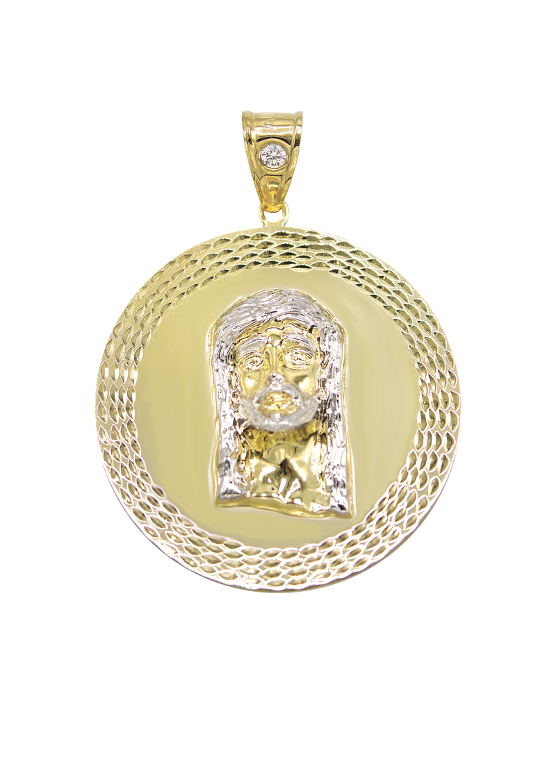 10K Gold Jesus Head Pendant | 8 Grams