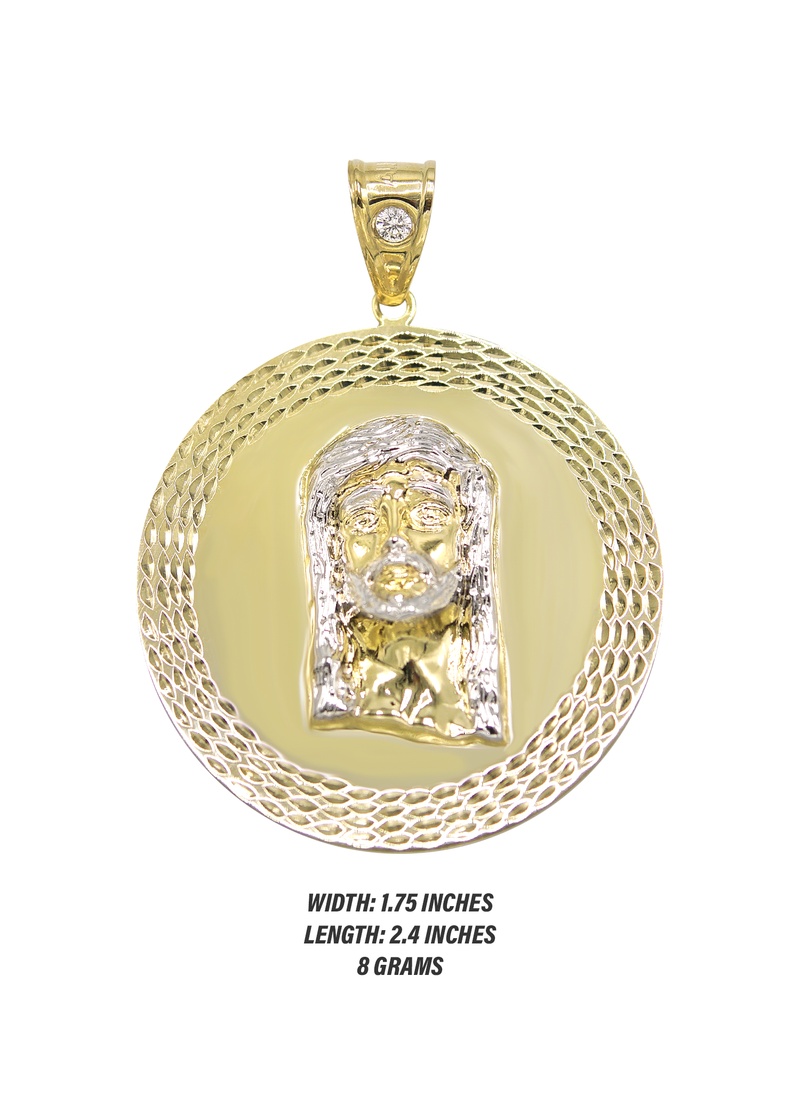 10K Gold Jesus Head Pendant | 8 Grams