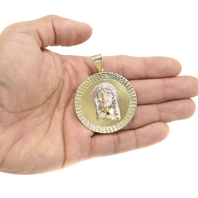 10K Gold Jesus Head Pendant | 8 Grams