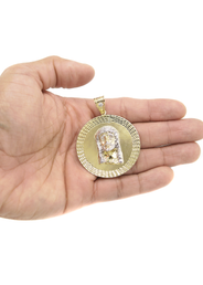 10K Gold Jesus Head Pendant | 8 Grams
