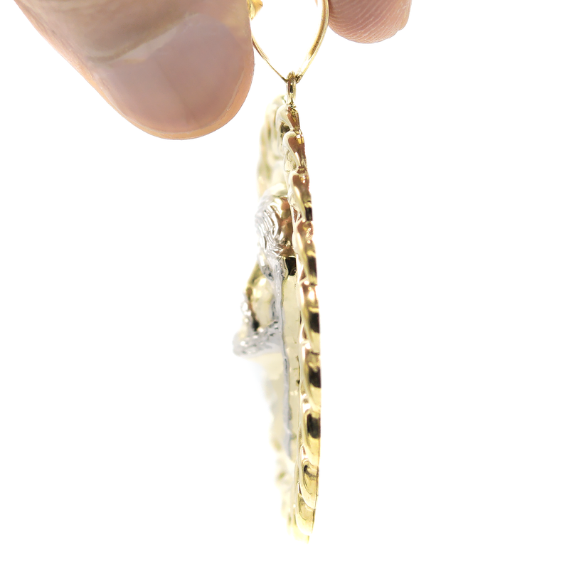 10K Gold Jesus Head Pendant  |  Customizable Size