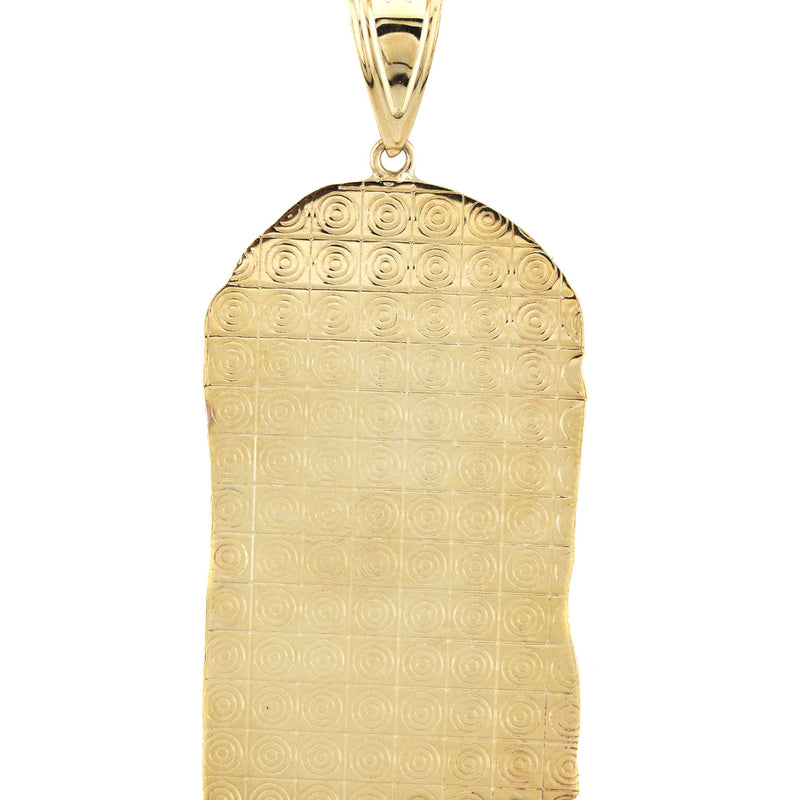 10K Yellow Gold Jesus Head Necklace | Small 5 Grams - Large 18 Grams