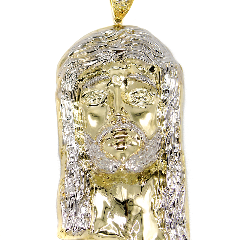 10K Gold Jesus Head Pendant  |  Customizable Size
