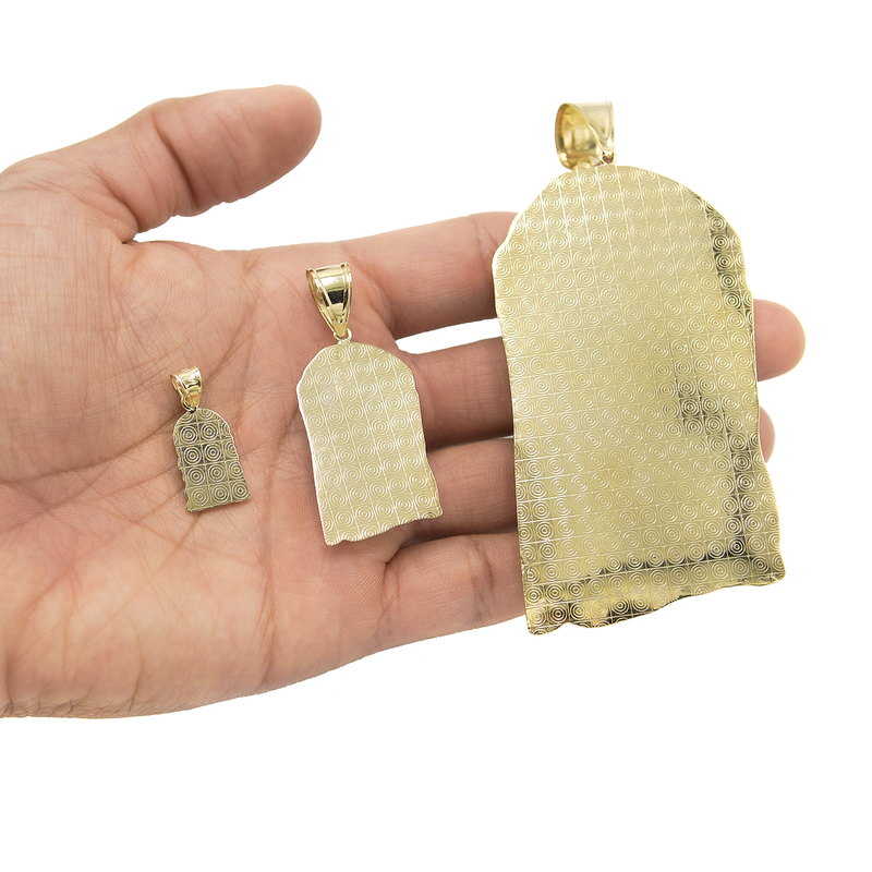 10K Gold Jesus Head Pendant  |  Customizable Size