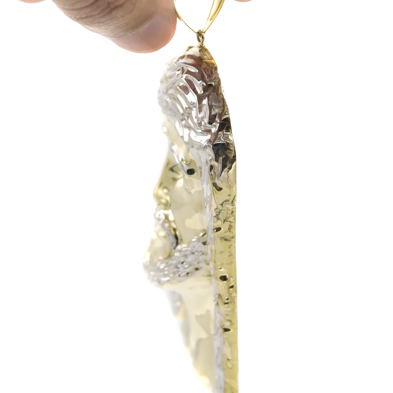 10K Gold Jesus Head Pendant  |  Customizable Size