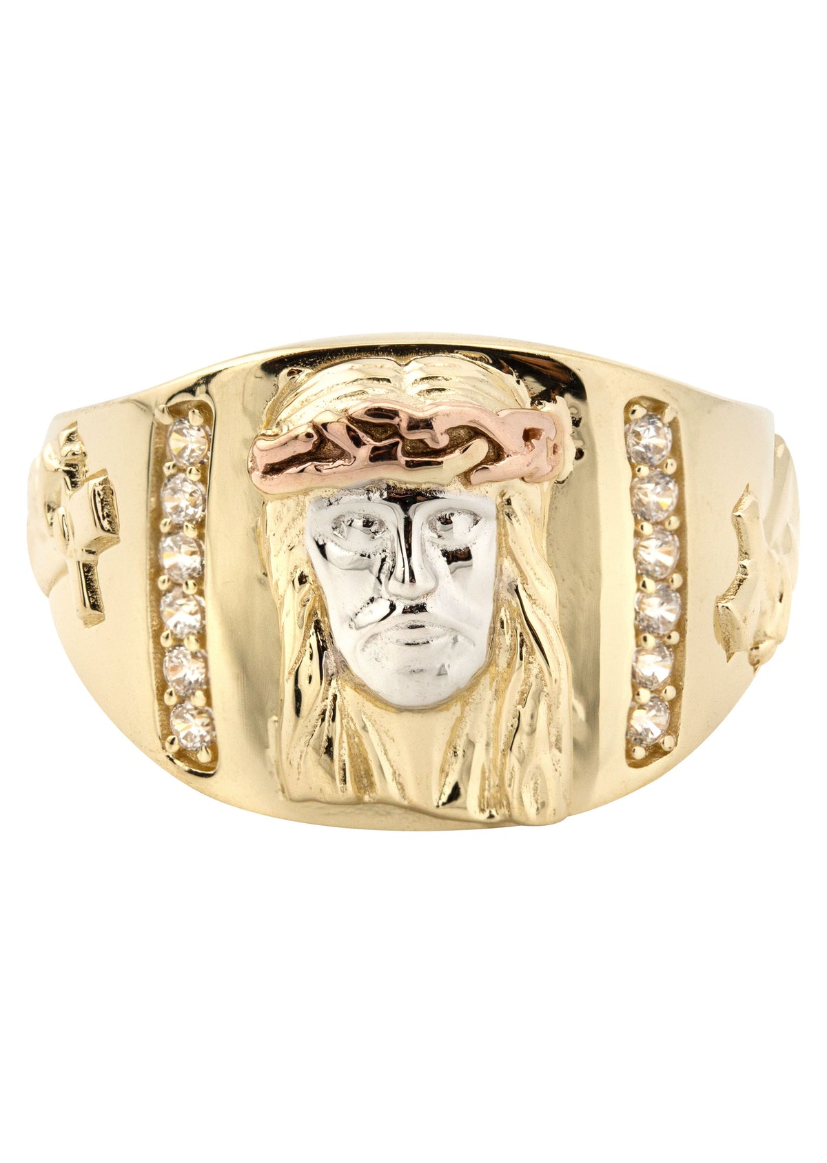 10K Gold Jesus Ring For Men | 6 Grams