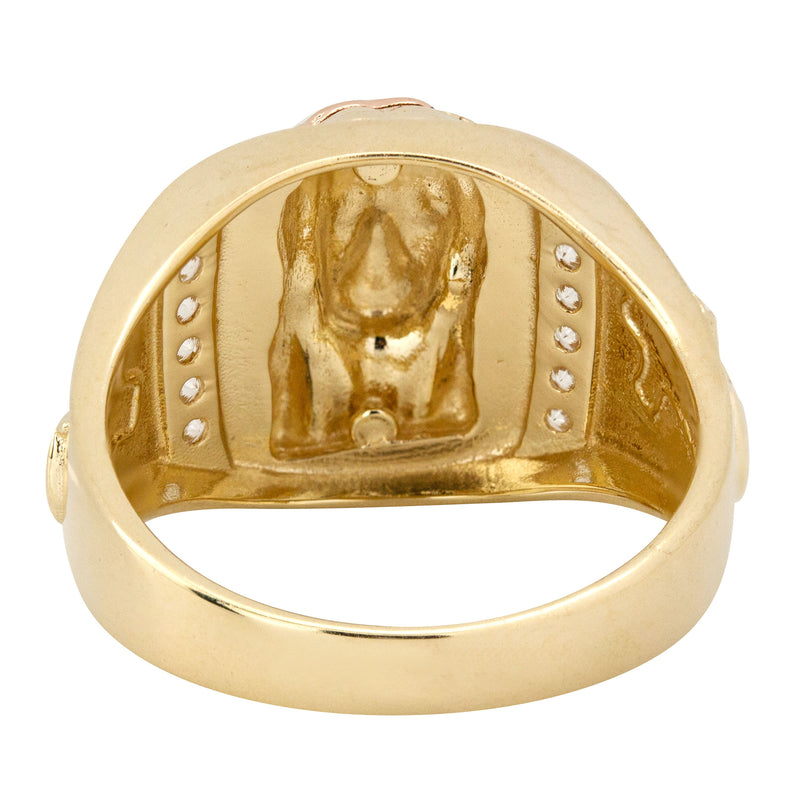 10K Gold Jesus Ring For Men | 6 Grams