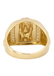 10K Gold Jesus Ring For Men | 6 Grams