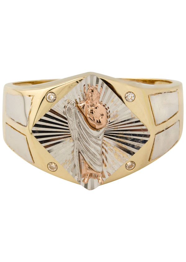 10K Gold Jesus Ring For Men | 5 Grams