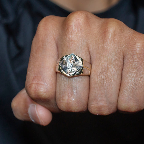 10K Gold Jesus Ring For Men | 5 Grams