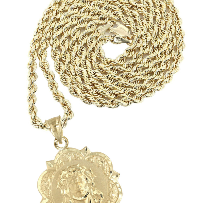 10K Yellow Gold Jesus Piece Necklace | Appx. 13.5 Grams