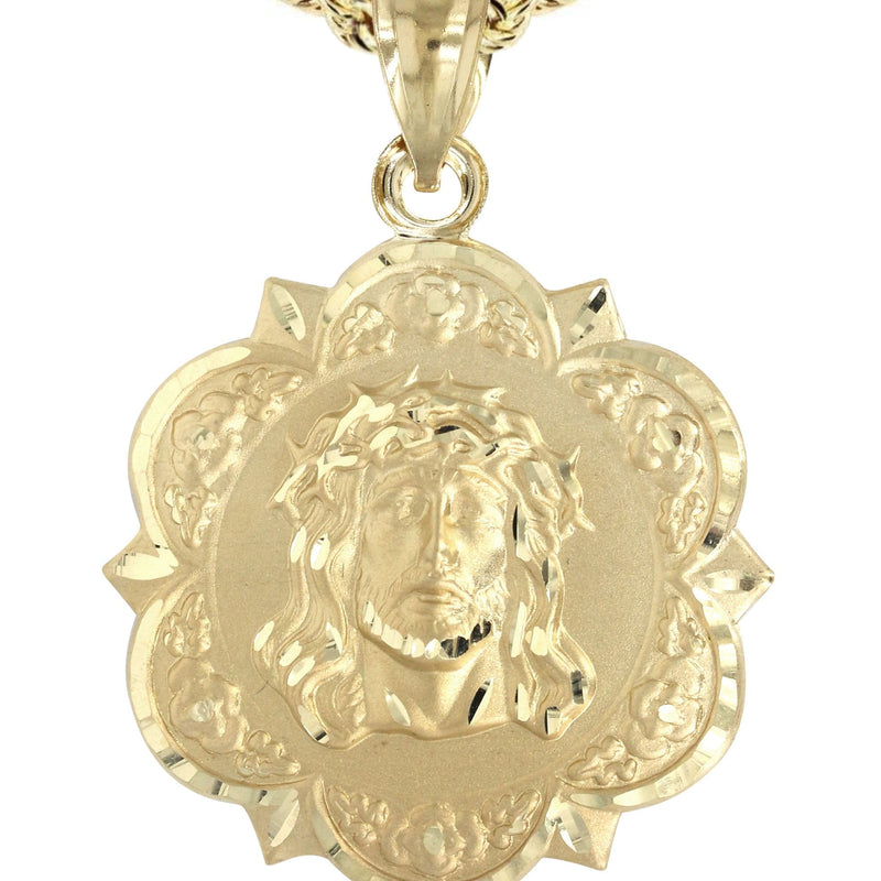 10K Yellow Gold Jesus Piece Necklace | Appx. 13.5 Grams