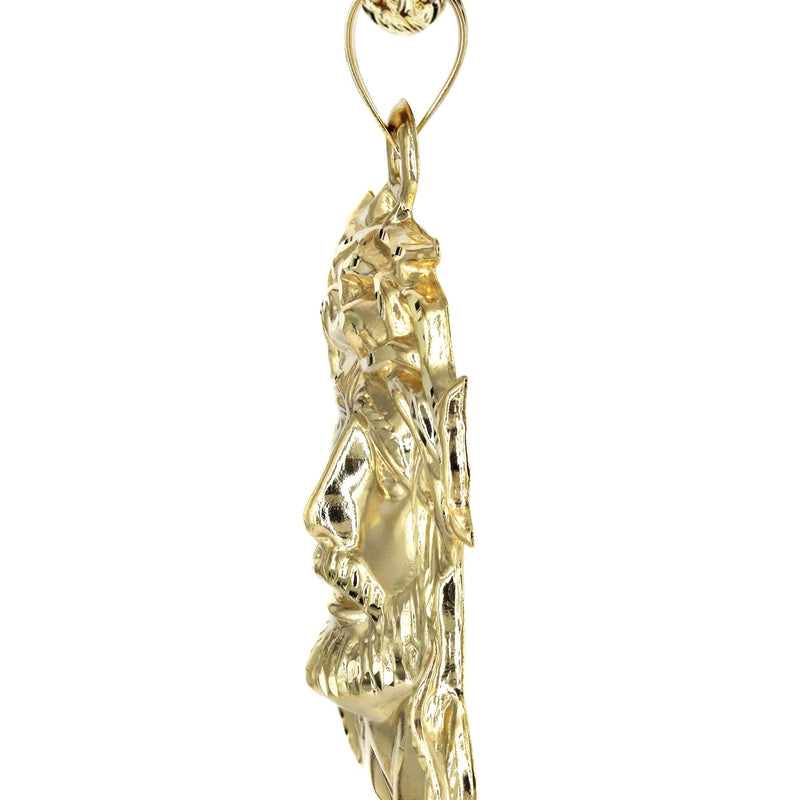 10K Yellow Gold Jesus Piece Necklace | Appx. 19 Grams