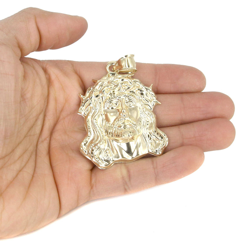 10K Yellow Gold Jesus Piece Necklace | Appx. 19 Grams
