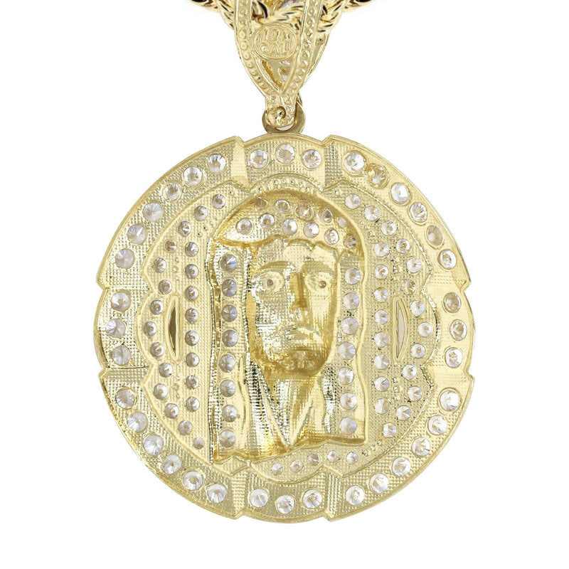 10K Yellow Gold Jesus Piece Necklace | Appx. 18.3 Grams