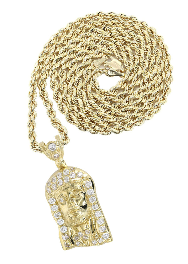 10K Yellow Gold Jesus Piece Necklace | Appx. 13.5 Grams