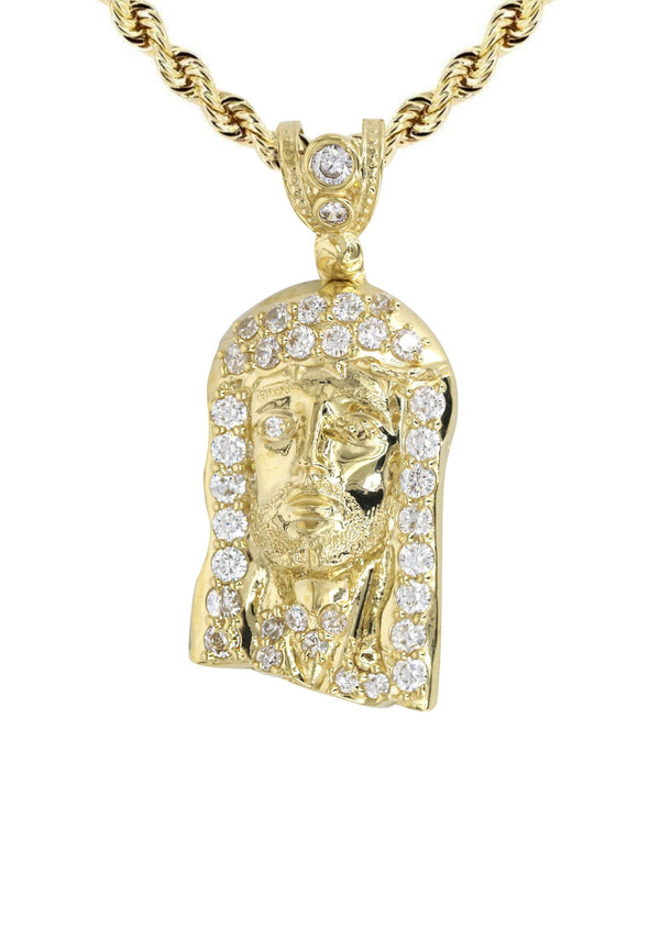 10K Yellow Gold Jesus Piece Necklace | Appx. 13.5 Grams