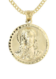 10K Yellow Gold Jesus Piece Necklace | Appx. 14.3 Grams