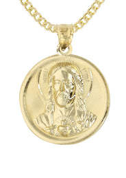 10K Yellow Gold Jesus Piece Necklace | Appx. 14.3 Grams