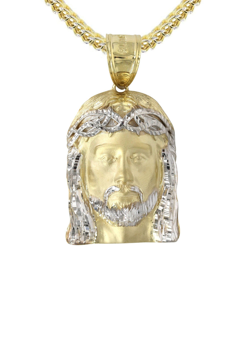 10K Yellow Gold Jesus Piece Necklace | Appx. 21.6 Grams