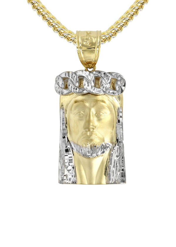 10K Yellow Gold Jesus Piece Necklace | Appx. 20 Grams