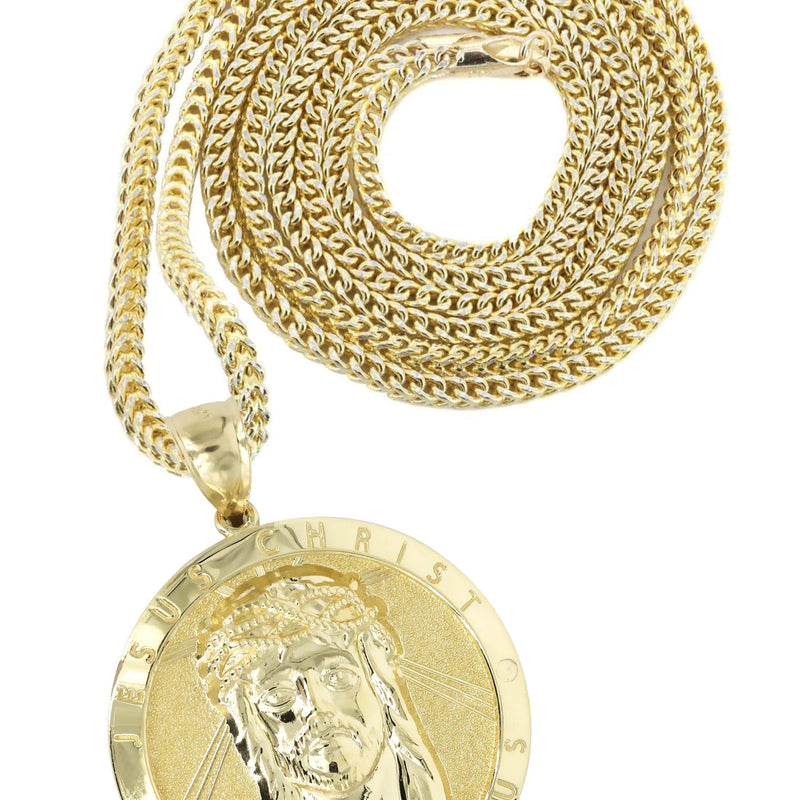 10K Yellow Gold Jesus Piece Necklace | Appx. 17.1 Grams