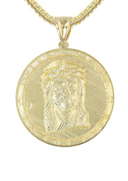 10K Yellow Gold Jesus Piece Necklace | Appx. 17.1 Grams