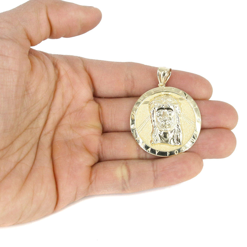 10K Yellow Gold Jesus Piece Necklace | Appx. 17.1 Grams