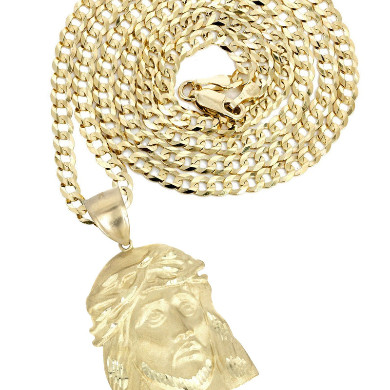10K Yellow Gold Jesus Piece Necklace | Appx. 17.1 Grams