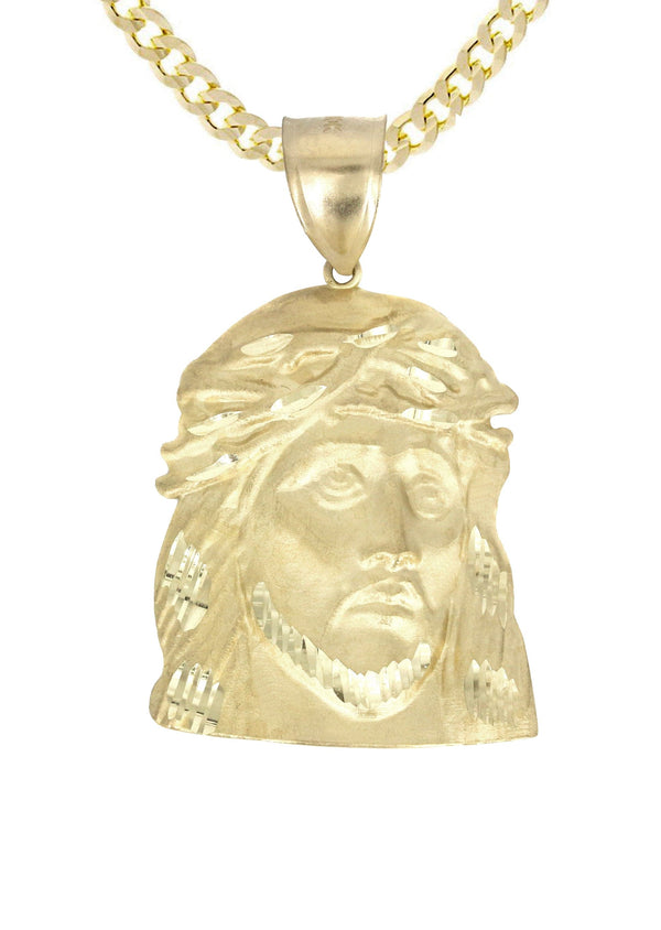 10K Yellow Gold Jesus Piece Necklace | Appx. 17.1 Grams