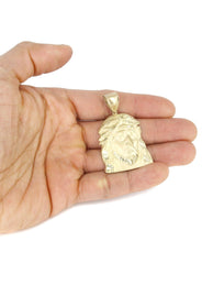 10K Yellow Gold Jesus Piece Necklace | Appx. 17.1 Grams