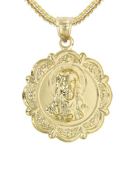 10K Yellow Gold Jesus Piece Necklace | Appx. 13.6 Grams