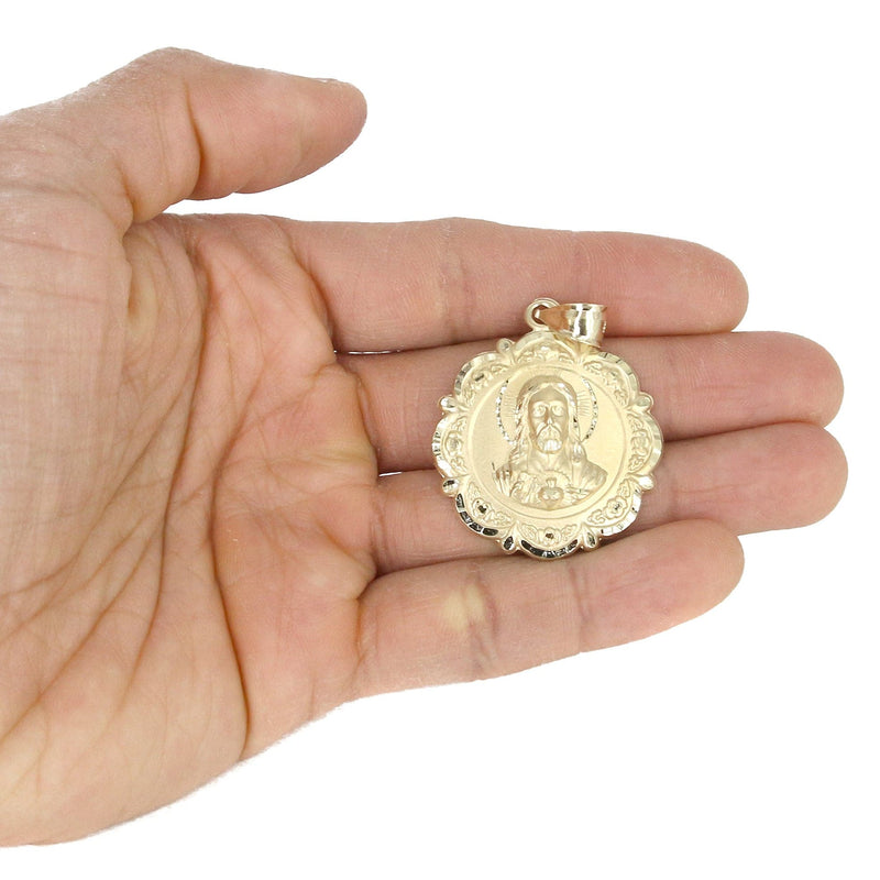 10K Yellow Gold Jesus Piece Necklace | Appx. 13.6 Grams