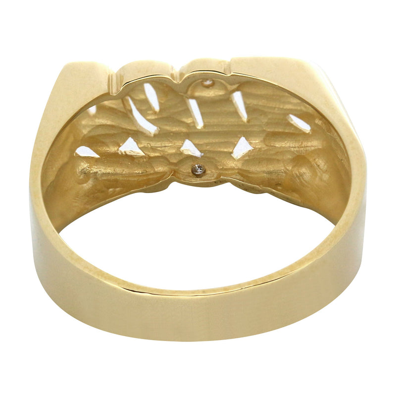 14K Diamond Heart Gold Name Ring | Appx. 4.7 Grams